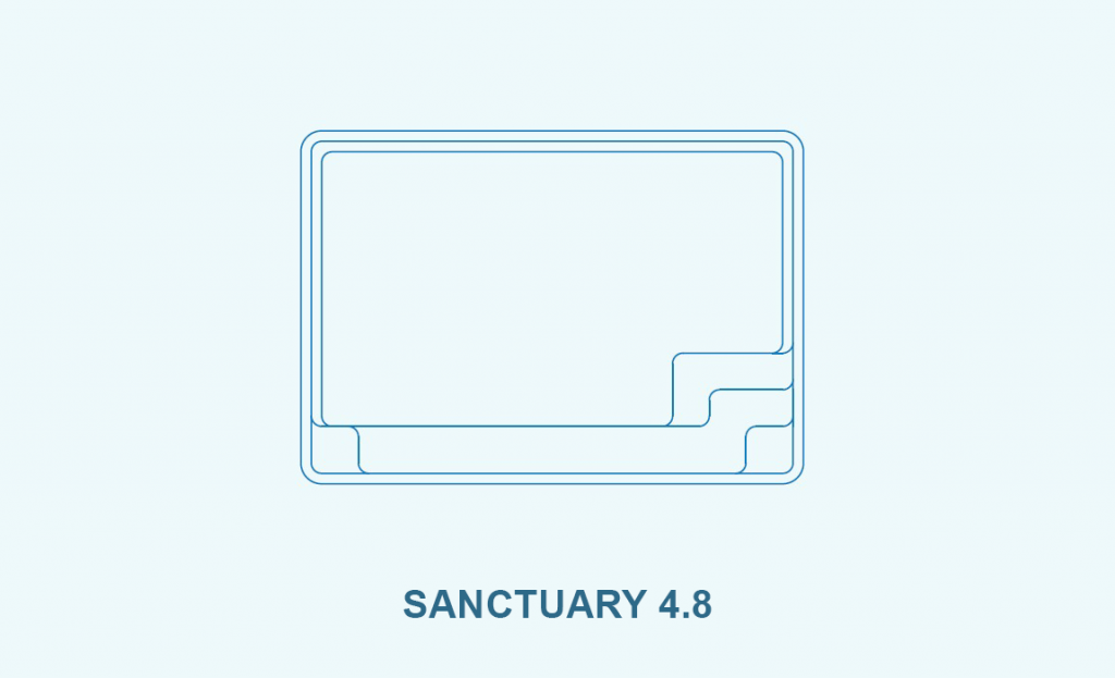 Compass pool outlines Sanctuary 4.8 pool outline