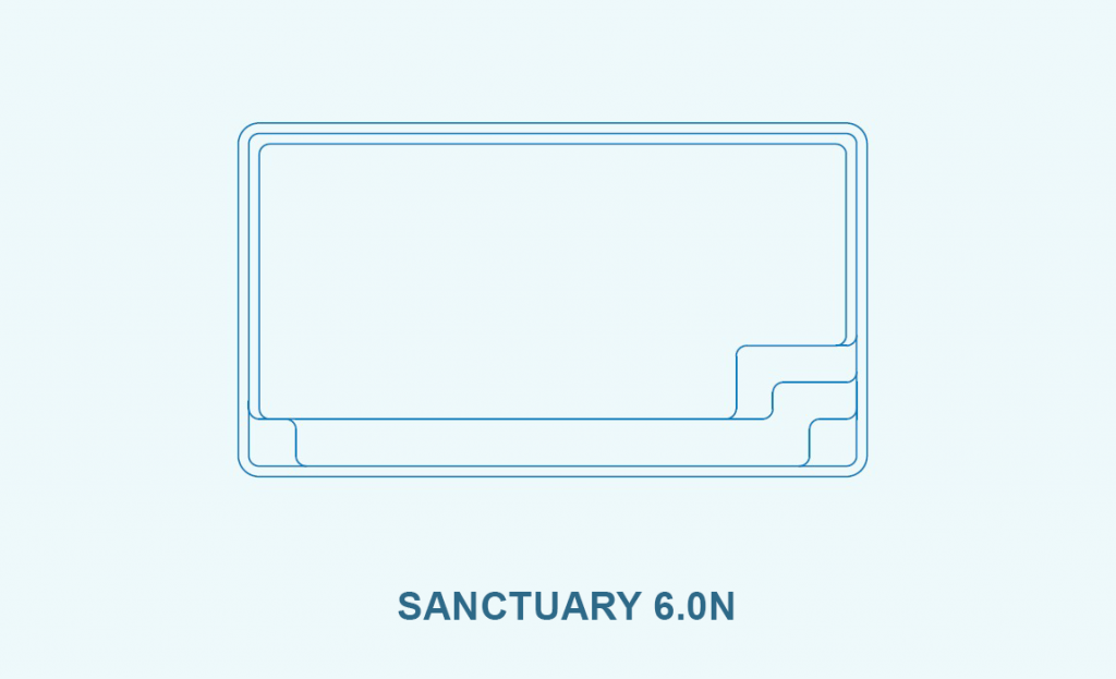 Compass pool outlines Sanctuary 6.0N pool outline