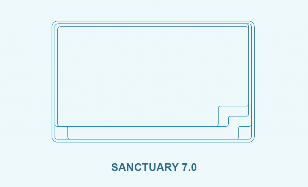 Compass pool outlines Sanctuary 7.0 pool outline