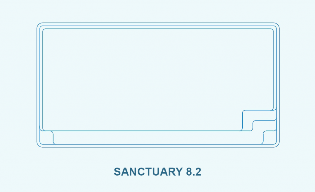 Compass pool outlines Sanctuary 8.2 pool outline