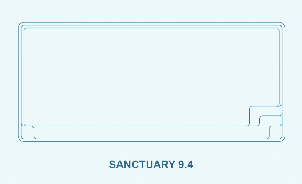 Compass pool outlines Sanctuary 9.4 pool outline